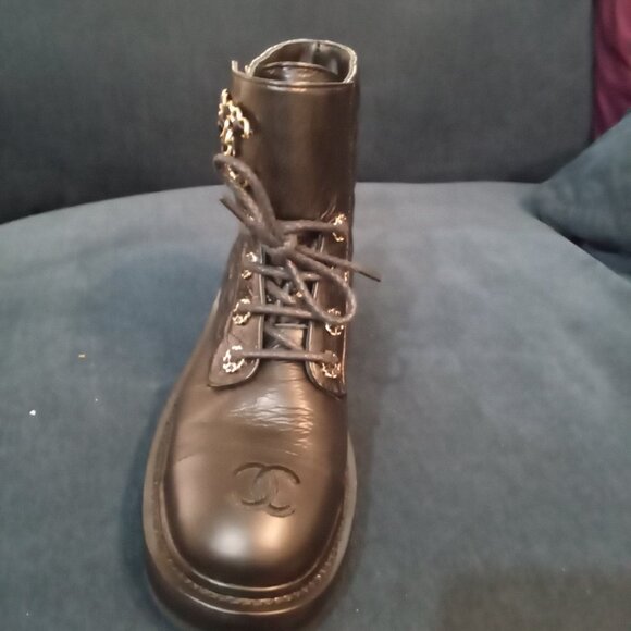Chanel combat boots size 7 - Picture 1 of 5